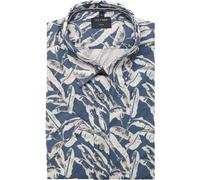 Kurzarmhemd OLYMP "OLYMP Casual, Regular Fit, Kent", Herren, Gr. L, Normaler Arm, blau, 100% Baumwolle, Hemden (96244122-L) blau