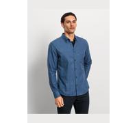 OLYMP Hemd Herren Regular Fit Langarm Flanell blau, XXL