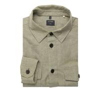 OLYMP Casual Regular Fit Hemdjacke oliv, Einfarbig