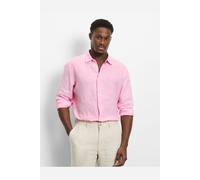 OLYMP Langarmhemd Casual Regular Fit Kent – Herren Gr. M – 100% Leinen, altrosé