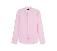 OLYMP Casual Regular Fit Leinenhemd altrose, Gestreift