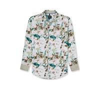 OLYMP Casual Regular Fit Leinenhemd beige, Bedruckt