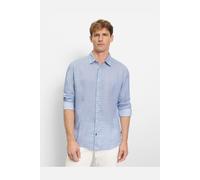 OLYMP Casual Regular Fit Leinenhemd blau, Bedruckt