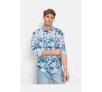 Langarmhemd OLYMP "OLYMP Casual, regular fit, Kent", Herren, Gr. L, Normaler Arm, blau, 100% Leinen, Hemden (46713145-L) blau