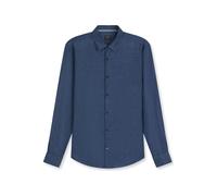 OLYMP Casual Regular Fit Leinenhemd blau, Einfarbig