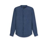 Langarmhemd OLYMP "OLYMP Casual, regular fit, Stehkragen", Herren, Gr. 3XL, Normaler Arm, royal, 100% Leinen, Hemden (52343320-XXXL) royal