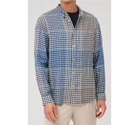 OLYMP Casual Regular Fit Leinenhemd bleu, Kariert