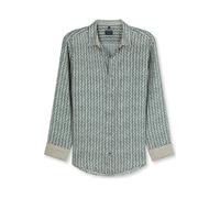 Langarmhemd OLYMP "OLYMP Casual, regular fit, Kent", Herren, Gr. XL, Normaler Arm, oliv, 100% Leinen, Hemden (79258459-XL) oliv