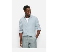 Langarmhemd OLYMP "OLYMP Casual, regular fit, Kent", Herren, Gr. M, Normaler Arm, smaragd, 100% Leinen, Hemden (74664530-M) smaragd
