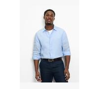Langarmhemd OLYMP "OLYMP Casual, regular fit, Kent", Herren, Gr. M, Normaler Arm, hellblau, 100% Leinen, Hemden (63696856-M) hellblau