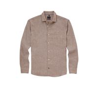 OLYMP Casual Regular Fit Leinenhemd natur, Einfarbig