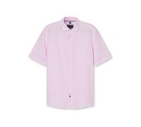 OLYMP Casual Regular Fit Leinenhemd rose, Gestreift