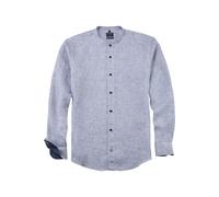 OLYMP Casual Regular Fit Leinenhemd royal, Gestreift