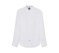 OLYMP Casual Regular Fit Leinenhemd weiss, Einfarbig