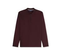 Poloshirt OLYMP "OLYMP Casual Wirk, Polo langarm", Herren, Gr. L, braun (bordeaux), 100% Baumwolle, Shirts (24989546-L) bordeaux