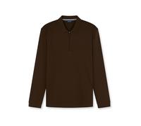 Poloshirt OLYMP "OLYMP Casual Wirk, Polo langarm", Herren, Gr. L, braun, 100% Baumwolle, Shirts (69910631-L) braun