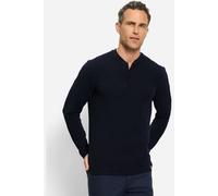 OLYMP Casual Regular Fit Longsleeve Poloshirt marine, Strukturiert