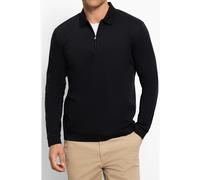 Langarm-Poloshirt OLYMP, Herren, Gr. XXL, schwarz, Jersey, Obermaterial: 100% Baumwolle, casual, regular fit, Langarm Rippbündchen, Shirts, unifarben, Polokragen, regular fit, casual (28869250-XXL) sc