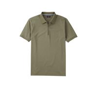 OLYMP Zip-Polo Herren Regular Fit Kurzarm Baumwoll-Jersey grün, L