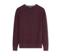 Strickpullover OLYMP "OLYMP Level Five Strick, Pullover Rundhals", Herren, Gr. M, bordeaux, 89% Baumwolle, 11% Polyamid, Pullover Strickpullover (63612308-M) bordeaux