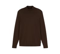 Strickpullover OLYMP "OLYMP Casual Strick, Pullover", Herren, Gr. M, braun, 50% Baumwolle, 50% Lyocell, Pullover Strickpullover (42785505-M) braun