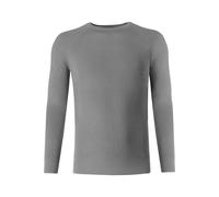 Rundhalspullover OLYMP "Waffle Structure", Herren, Gr. M, grau, Strick, Obermaterial: 89% Baumwolle, 11% Polyamid, casual, regular fit, Rundhals, Langarm Rippbündchen, Pullover, Rundhals, casual, unif