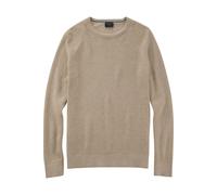 OLYMP Casual Regular Fit Pullover hellbeige, Einfarbig