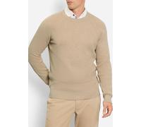OLYMP Casual Regular Fit Pullover hellbeige, Einfarbig