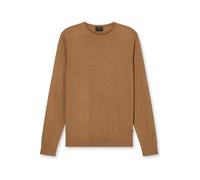 Strickpullover OLYMP "OLYMP Casual Strick", Herren, Gr. L, nougat, 85% Schurwolle, 15% Seide, Pullover Strickpullover (37810104-L) nougat