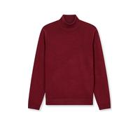 OLYMP Casual Regular Fit Rollkragenpullover dunkelrot, Einfarbig