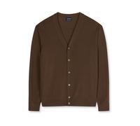 Strickjacke OLYMP "OLYMP Casual Strick, Strickjacke", Herren, Gr. M, schwarz, braun, 100% Schurwolle, Strickjacken Strickjacke (11005129-M) schwarz, braun