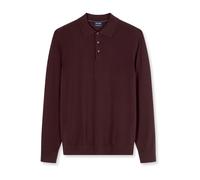 OLYMP Casual Regular Fit Strickpolo bordeaux, Einfarbig