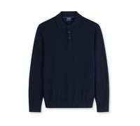 Langarm-Poloshirt OLYMP "OLYMP Casual Strick, Polo langarm", Herren, Gr. XL, blau (marine), 100% Schurwolle, Shirts (56726931-XL) marine