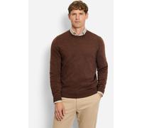 OLYMP Casual Regular Fit Strickpullover Rundhals braun, Einfarbig