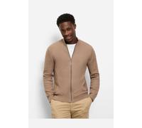 OLYMP Casual Regular Fit Sweatjacke hellbraun, Einfarbig