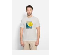OLYMP Casual Regular Fit T-Shirt Rundhals ecru, Gemustert