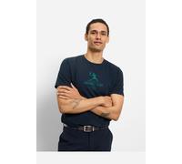 OLYMP Casual Regular Fit T-Shirt Rundhals marine, Bedruckt