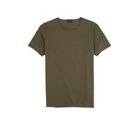 OLYMP Casual Regular Fit T-Shirt Rundhals oliv, Einfarbig