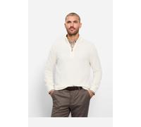 OLYMP Casual Regular Fit Troyer ecru, Einfarbig