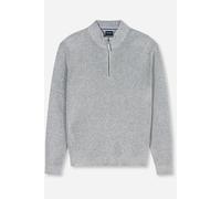 OLYMP Casual Regular Fit Troyer grau, Strukturiert