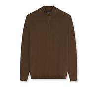 OLYMP Casual Regular Fit Troyer schwarzbraun, Einfarbig