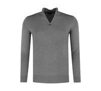 Troyer OLYMP "OLYMP Casual Strick", Herren, Gr. L, grau (silbergrau), 100% Schurwolle, Pullover Troyer (40376353-L) silbergrau
