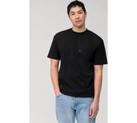 OLYMP Casual Relaxed Fit T-Shirt schwarz, Einfarbig