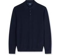 Langarm-Poloshirt OLYMP "OLYMP Casual Strick, Polo langarm", Herren, Gr. M, blau (marine), 100% Schurwolle, Shirts (56726931-M) marine