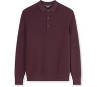 Langarm-Poloshirt OLYMP "OLYMP Casual Strick, Polo langarm", Herren, Gr. S, bordeaux, 89% Baumwolle, 11% Polyamid, Shirts (40819762-S) bordeaux