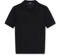 OLYMP Casual Regular Fit Strickpolo schwarz, Einfarbig