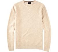 OLYMP Pullover „OLYMP Strick Casual“ – modisches Strukturmuster – hellbeige Gr. L