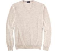 OLYMP Herren Pullover V-Ausschnitt Casual.Strick,Single Jersey,Regular fit,Hellbeige 20,XXL