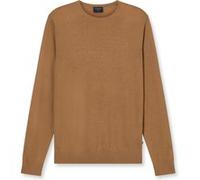 Strickpullover OLYMP "OLYMP Casual Strick", Herren, Gr. S, nougat, 85% Schurwolle, 15% Seide, Pullover Strickpullover (37810104-S)