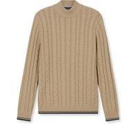 OLYMP Pullover Herren Slim Fit Rundhals beige, XXL